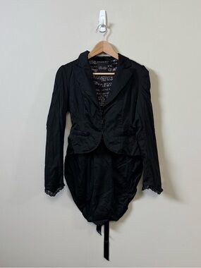 Blacklist Lip service Rare gothic Victorian steampunk tailcoat lace up jacket
